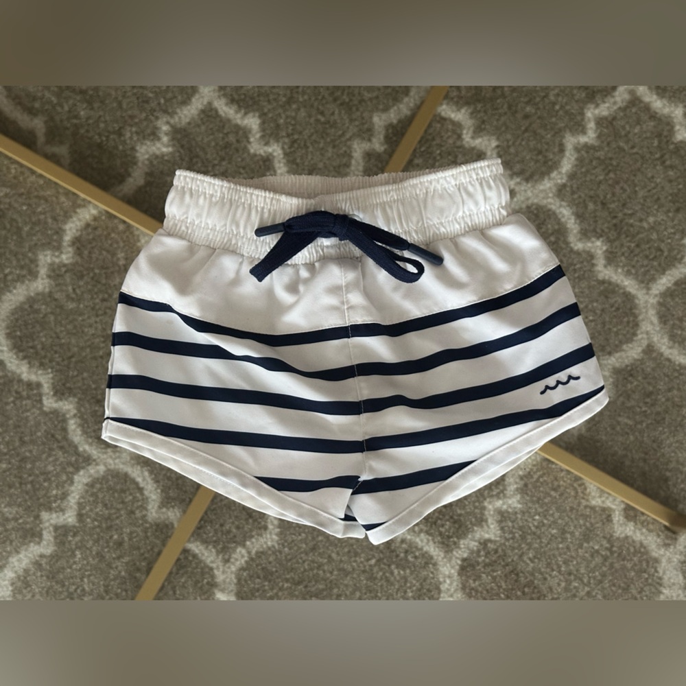 Minnow - boys breton stripe boardie - size 2T